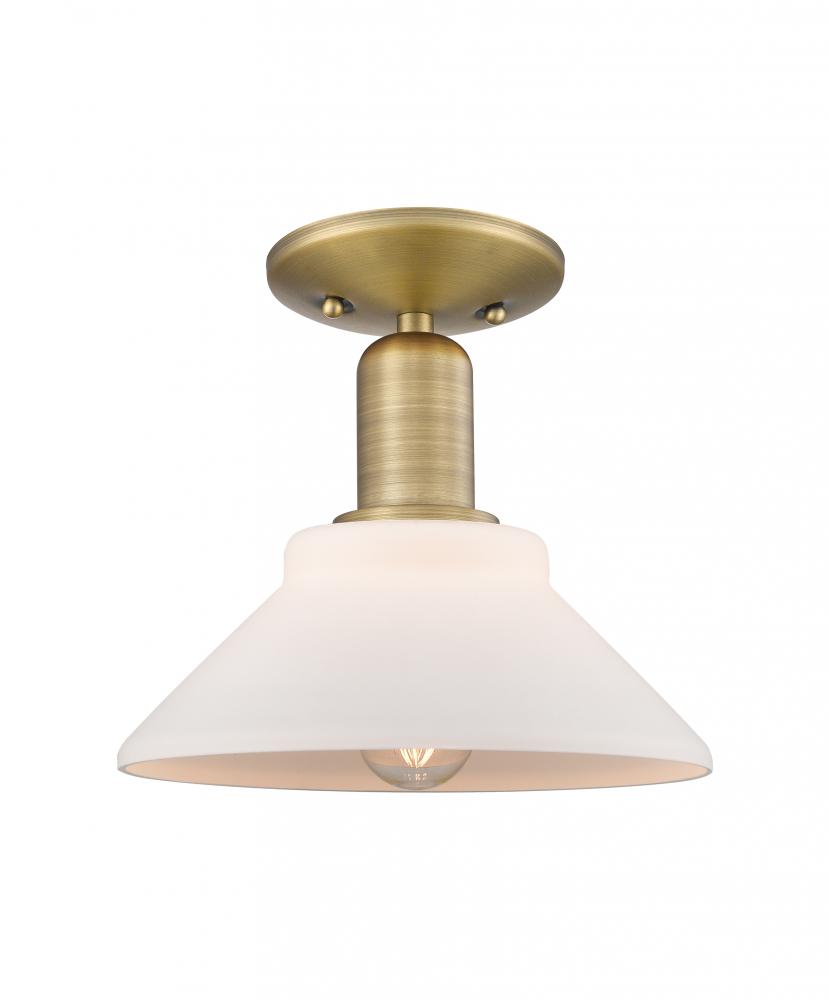 Orwell - 1 Light - 8 inch - Brushed Brass - Semi-Flush Mount
