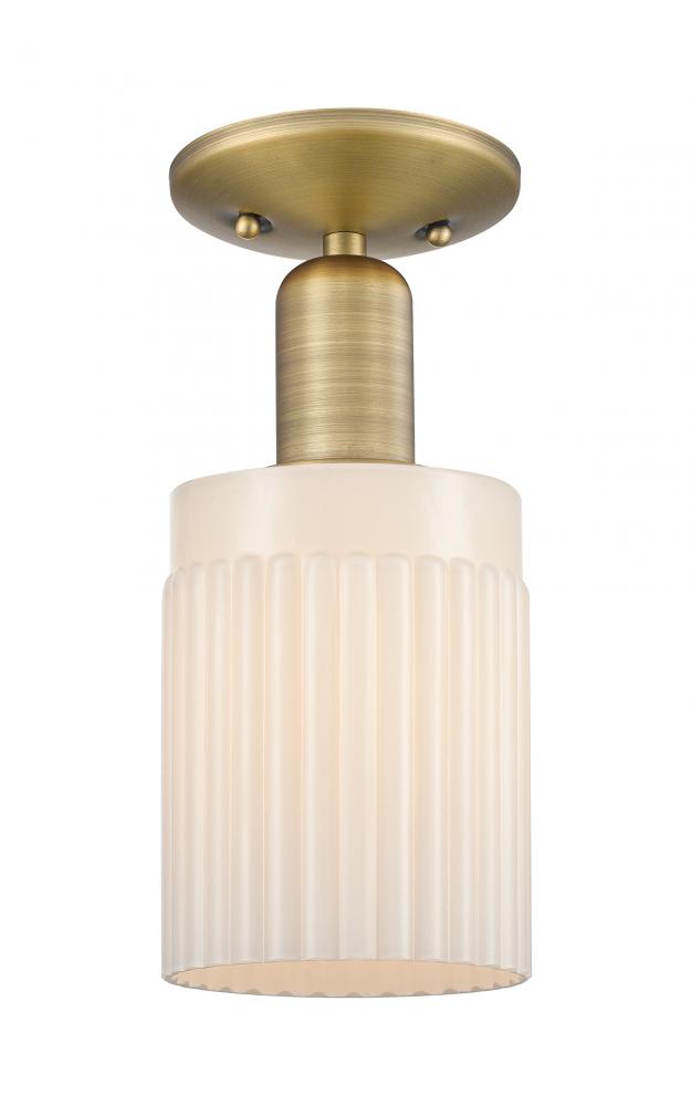 Hadley - 1 Light - 5 inch - Brushed Brass - Semi-Flush Mount