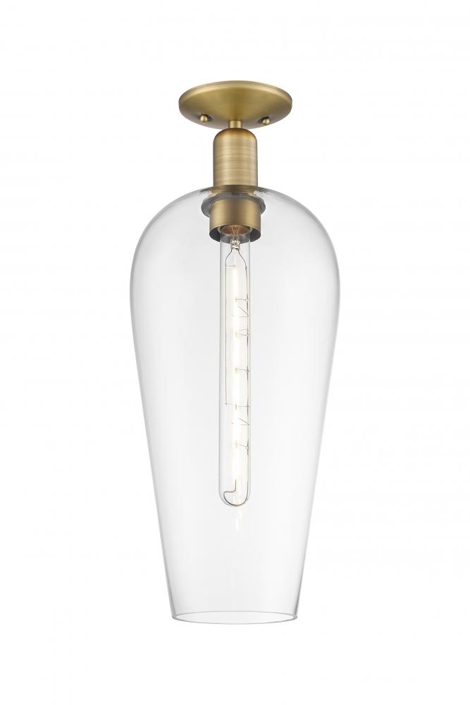 Chelsea - 1 Light - 6 inch - Brushed Brass - Semi-Flush Mount