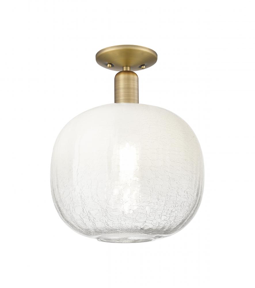 Brookhaven Sphere - 1 Light - 6 inch - Brushed Brass - Semi-Flush Mount