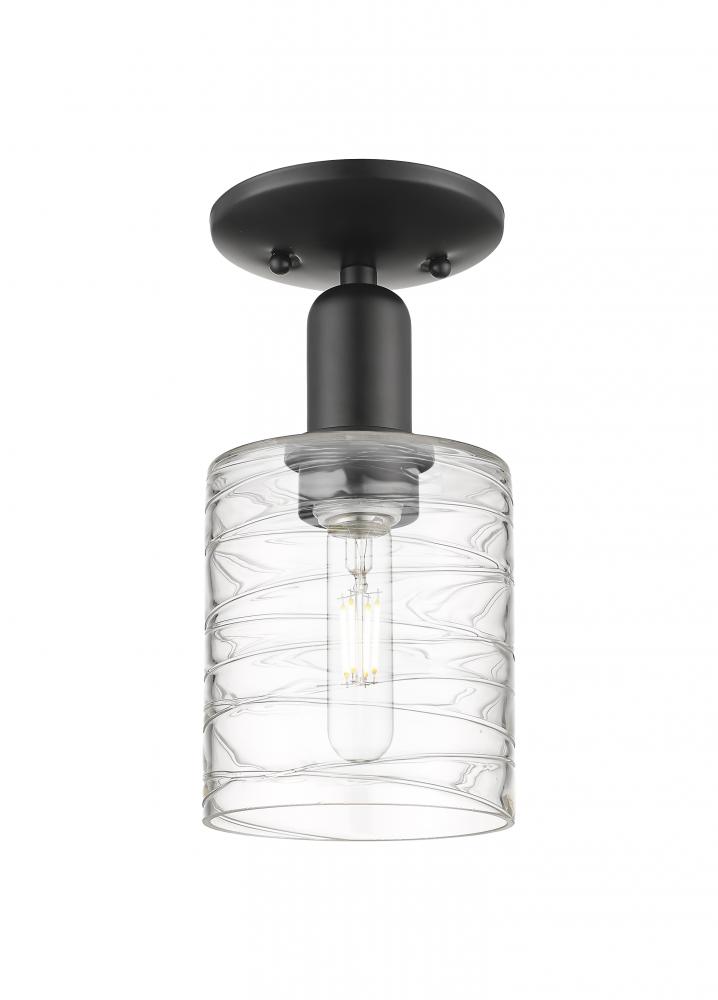 Cobbleskill - 1 Light - 5 inch - Matte Black - Semi-Flush Mount