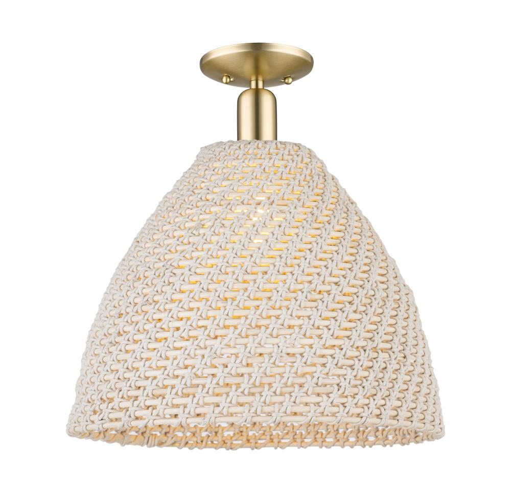 Bristol Natural - 1 Light - 6 inch - Champagne Bronze - Semi-Flush Mount