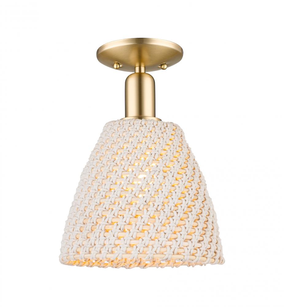 Bristol Natural - 1 Light - 6 inch - Champagne Bronze - Semi-Flush Mount