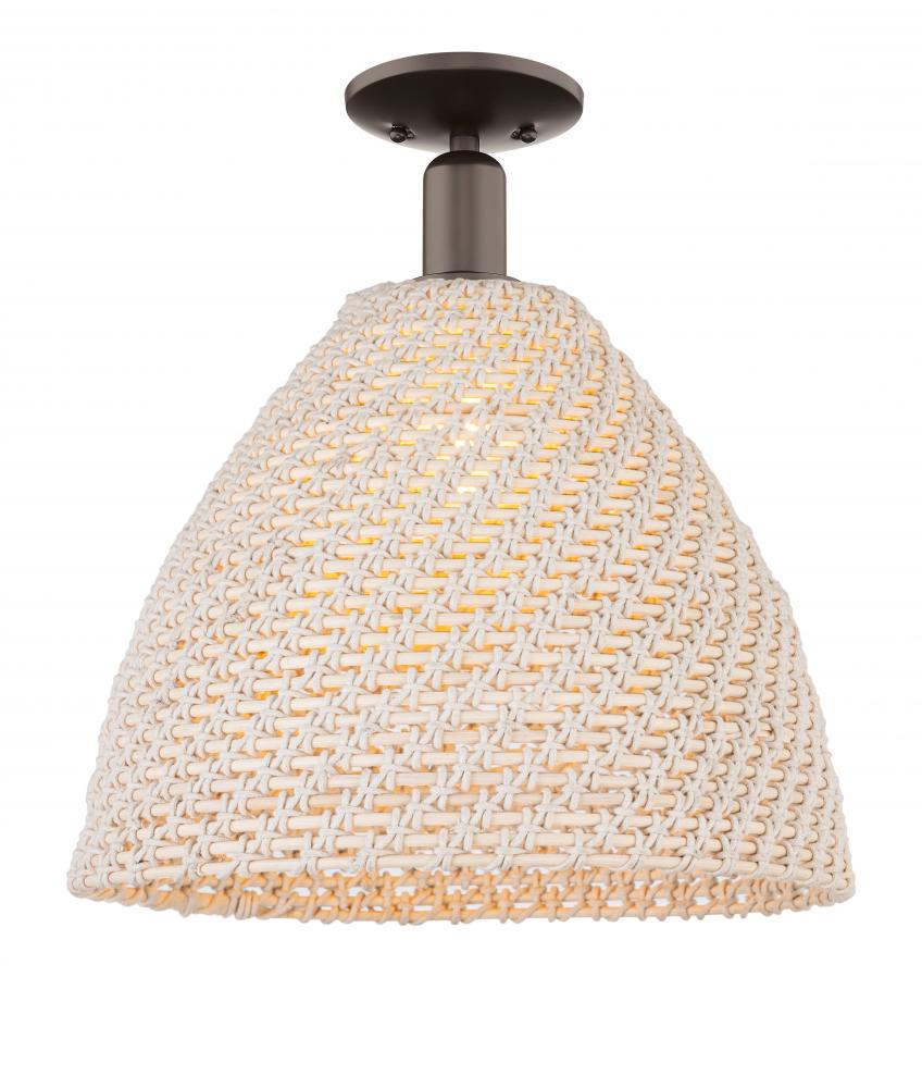 Bristol Natural - 1 Light - 6 inch - Oil Rubbed Bronze - Semi-Flush Mount