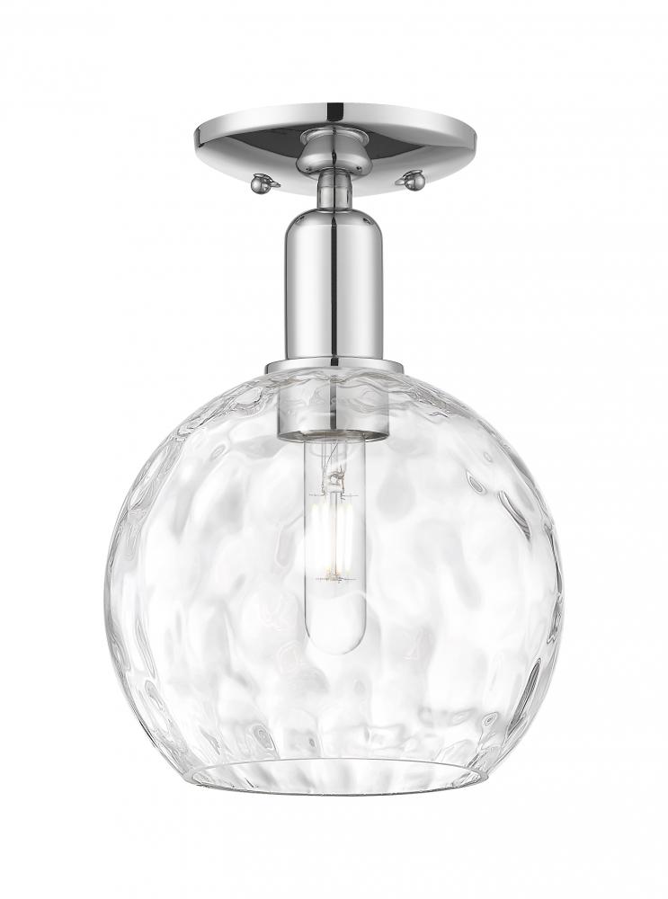 Athens Water Glass - 1 Light - 8 inch - Polished Chrome - Semi-Flush Mount