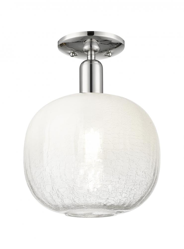 Brookhaven Sphere - 1 Light - 6 inch - Polished Nickel - Semi-Flush Mount