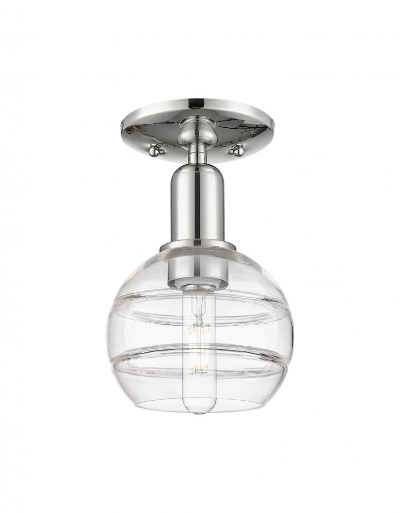 Rochester - 1 Light - 6 inch - Polished Nickel - Semi-Flush Mount