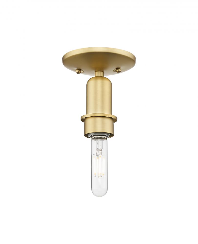 Arcadia - 1 Light - 5 inch - Satin Gold - Semi-Flush Mount