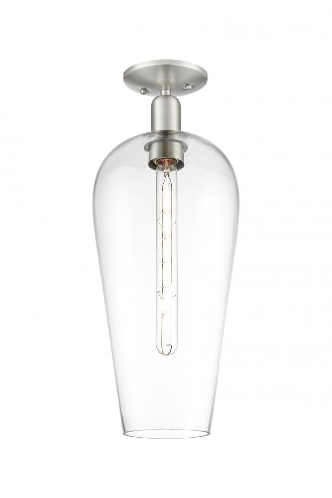 Chelsea - 1 Light - 6 inch - Brushed Satin Nickel - Semi-Flush Mount