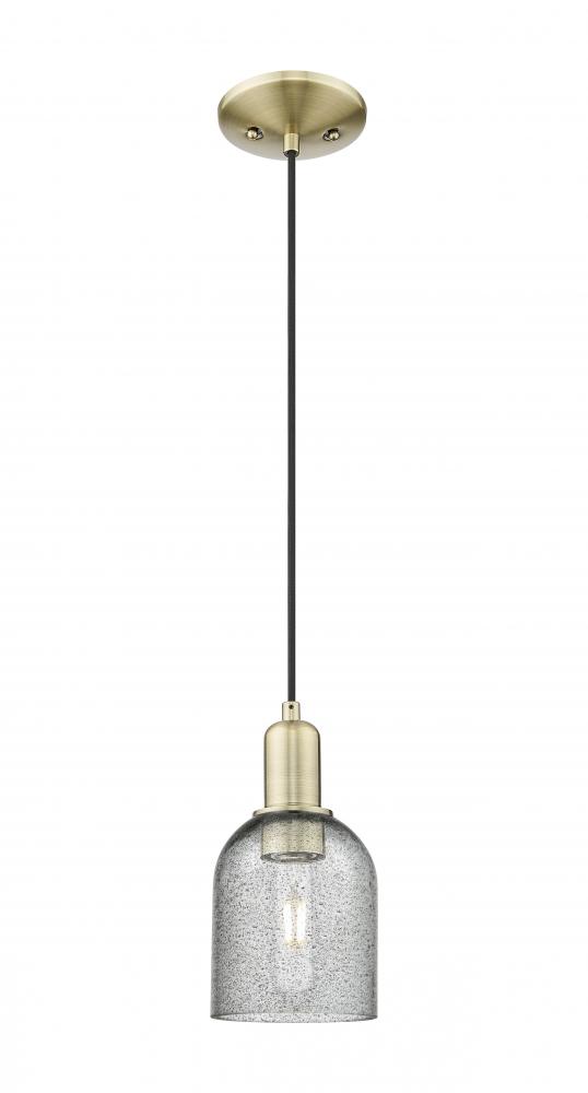 Caledonia - 1 Light - 5 inch - Antique Brass - Cord hung - Mini Pendant