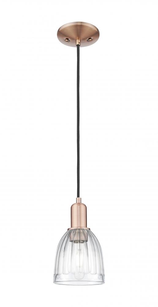 Brookfield - 1 Light - 6 inch - Antique Copper - Cord hung - Mini Pendant