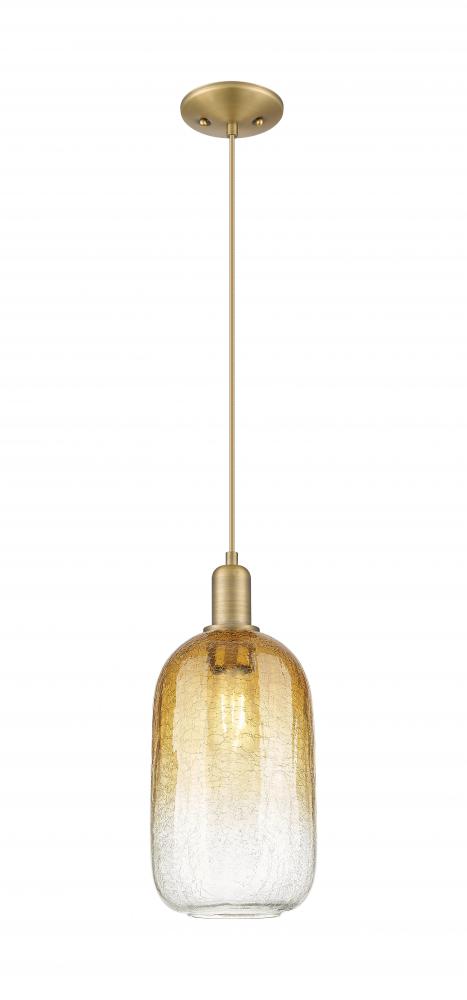Brookhaven Cloche - 1 Light - 6 inch - Brushed Brass - Cord hung - Mini Pendant