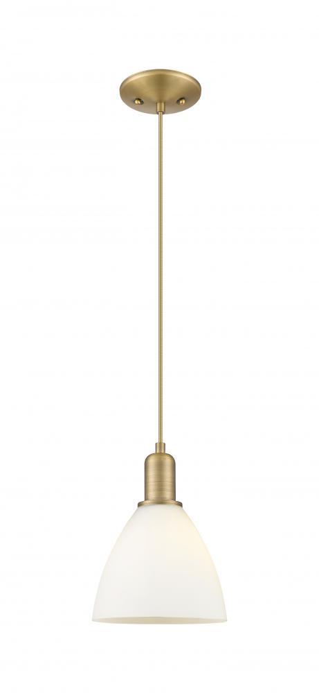 Bristol - 1 Light - 8 inch - Brushed Brass - Cord hung - Mini Pendant