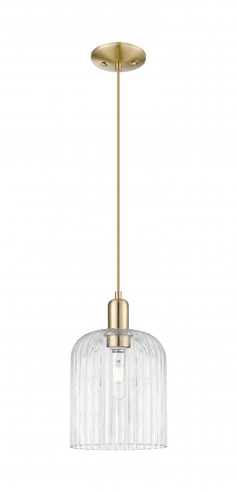 Bridal Veil - 1 Light - 8 inch - Champagne Bronze - Cord hung - Mini Pendant