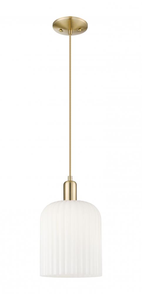 Bridal Veil - 1 Light - 8 inch - Champagne Bronze - Cord hung - Mini Pendant