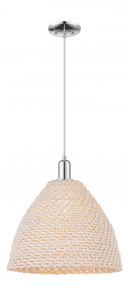Bristol Natural - 1 Light - 6 inch - Polished Chrome - Cord hung - Mini Pendant
