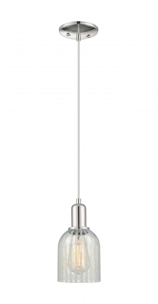 Caledonia - 1 Light - 5 inch - Polished Nickel - Cord hung - Mini Pendant
