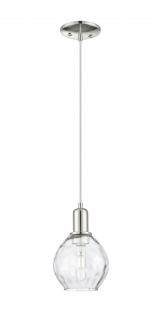 Waverly - 1 Light - 6 inch - Polished Nickel - Cord hung - Mini Pendant