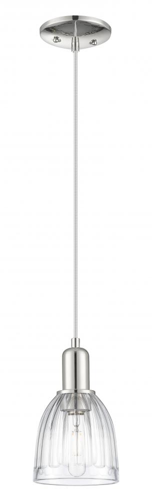 Brookfield - 1 Light - 6 inch - Polished Nickel - Cord hung - Mini Pendant