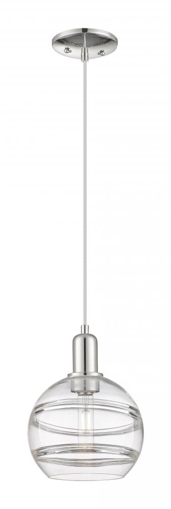Rochester - 1 Light - 8 inch - Polished Nickel - Cord hung - Mini Pendant