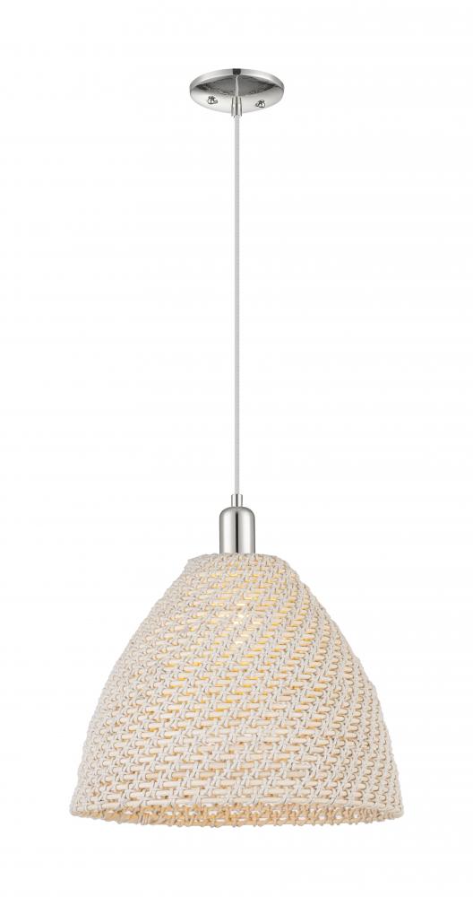 Bristol Natural - 1 Light - 6 inch - Polished Nickel - Cord hung - Mini Pendant