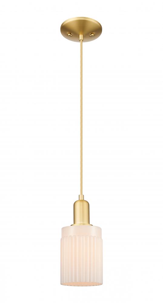 Hadley - 1 Light - 5 inch - Satin Gold - Cord hung - Mini Pendant