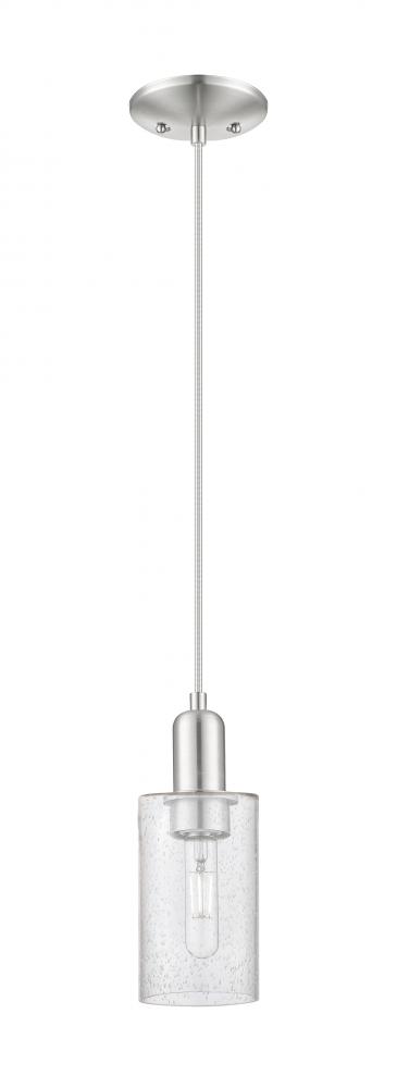 Clymer - 1 Light - 4 inch - Brushed Satin Nickel - Cord hung - Mini Pendant