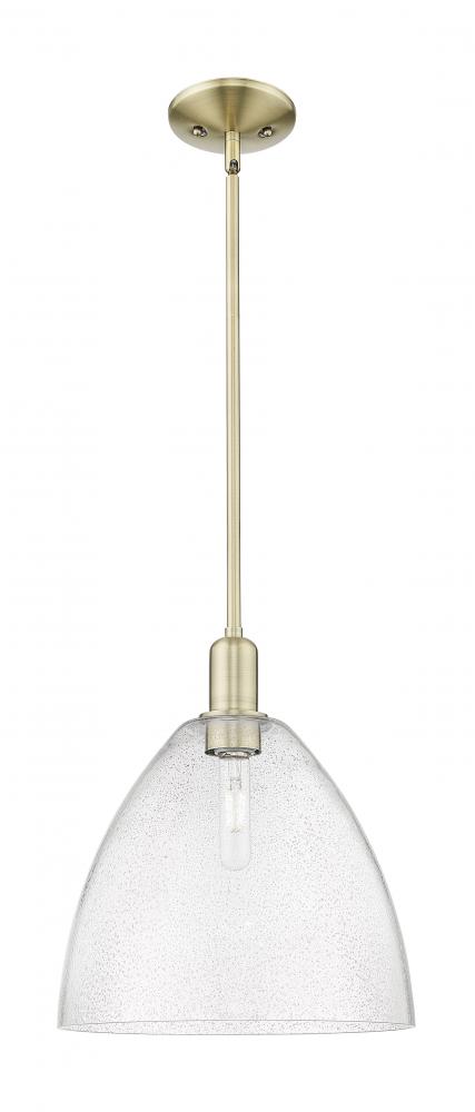 Bristol - 1 Light - 12 inch - Antique Brass - Stem hung - Mini Pendant