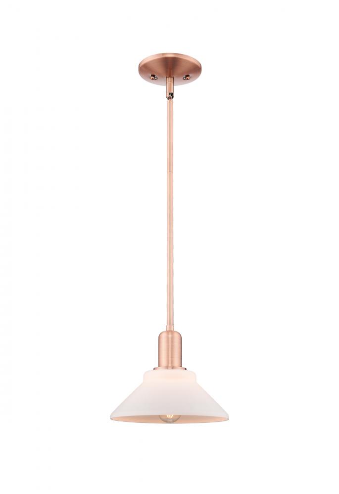Orwell - 1 Light - 8 inch - Antique Copper - Stem hung - Mini Pendant