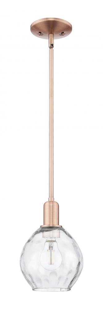 Waverly - 1 Light - 6 inch - Antique Copper - Stem hung - Mini Pendant