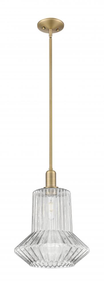 Springwater - 1 Light - 12 inch - Brushed Brass - Stem hung - Mini Pendant