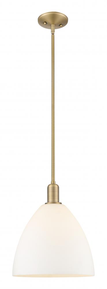 Bristol - 1 Light - 12 inch - Brushed Brass - Stem hung - Mini Pendant