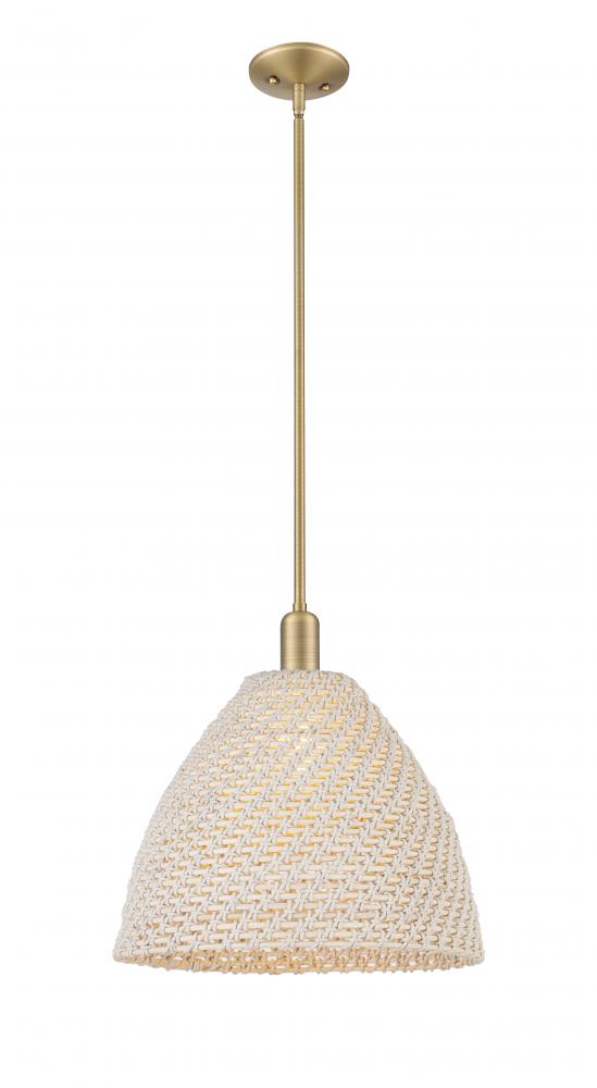 Bristol Natural - 1 Light - 6 inch - Brushed Brass - Mini Pendant