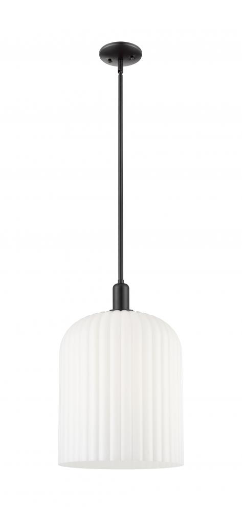 Bridal Veil - 1 Light - 12 inch - Matte Black - Mini Pendant