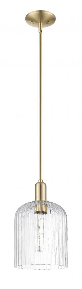 Bridal Veil - 1 Light - 8 inch - Champagne Bronze - Stem hung - Mini Pendant