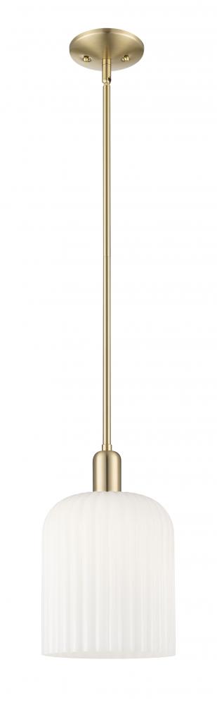 Bridal Veil - 1 Light - 8 inch - Champagne Bronze - Stem hung - Mini Pendant