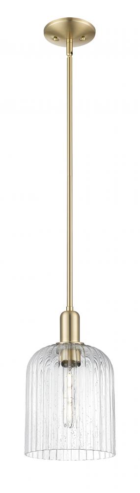 Bridal Veil - 1 Light - 8 inch - Champagne Bronze - Stem hung - Mini Pendant