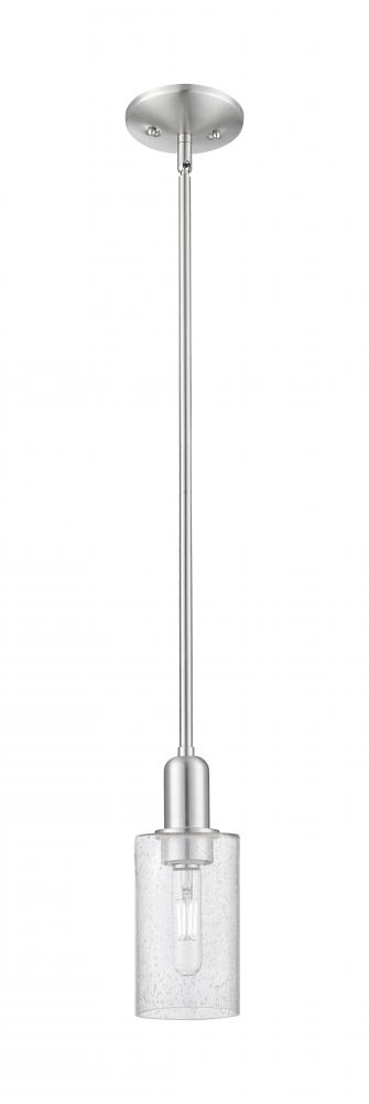 Clymer - 1 Light - 4 inch - Brushed Satin Nickel - Stem hung - Mini Pendant