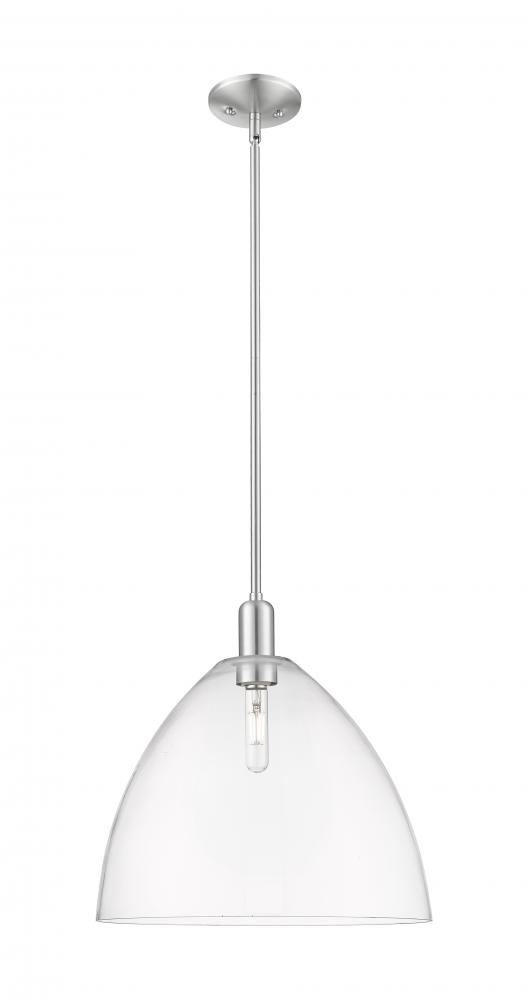 Bristol - 1 Light - 16 inch - Brushed Satin Nickel - Stem hung - Mini Pendant