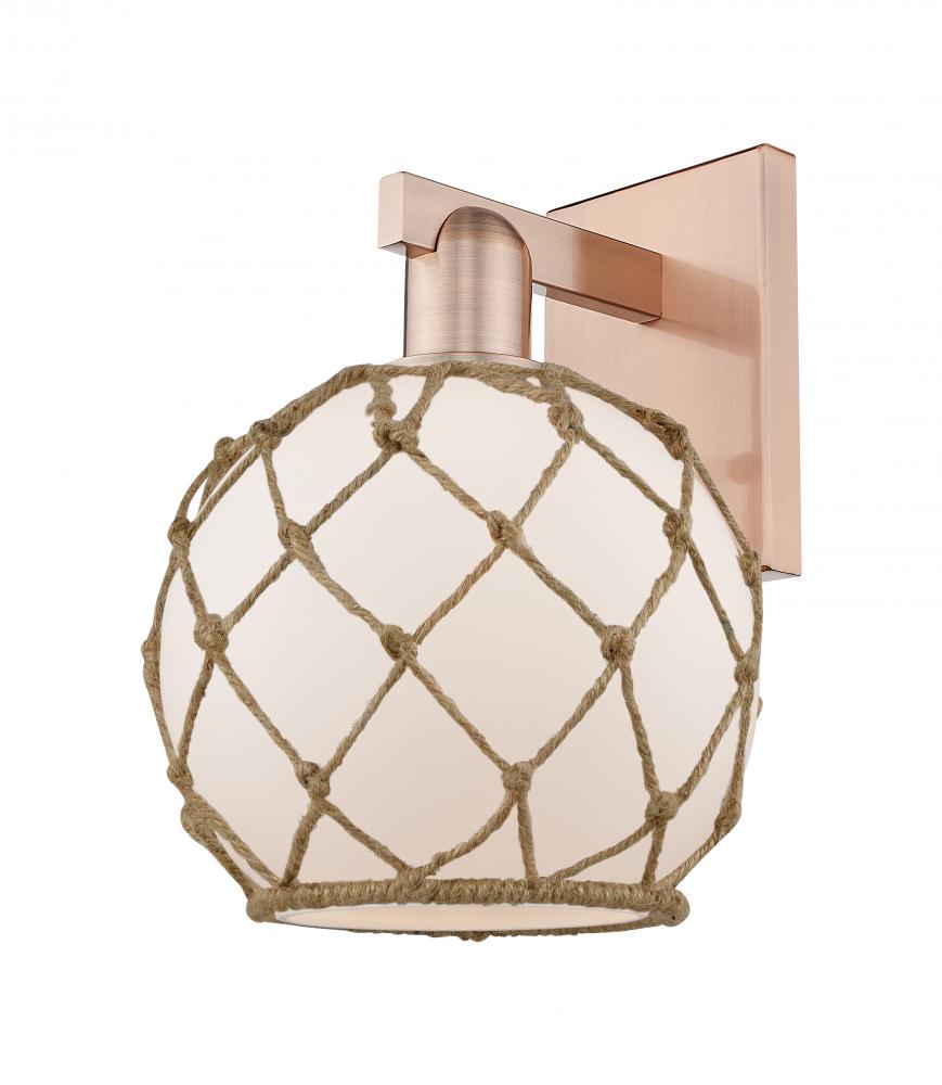 Farmhouse Rope - 1 Light - 8 inch - Antique Copper - Sconce