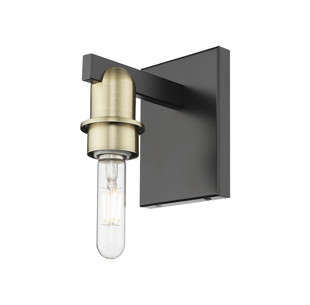 Arcadia - 1 Light - 5 inch - Black Antique Brass - Bath Vanity Light