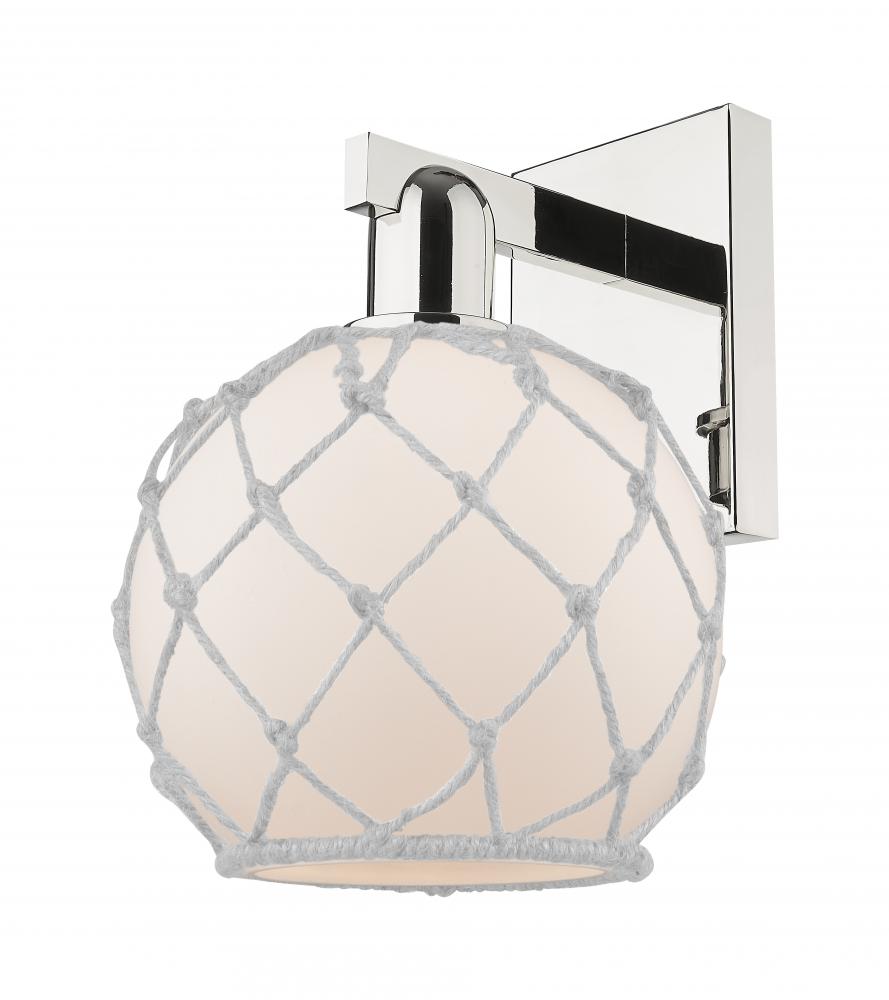 Farmhouse Rope - 1 Light - 8 inch - Polished Nickel - Sconce