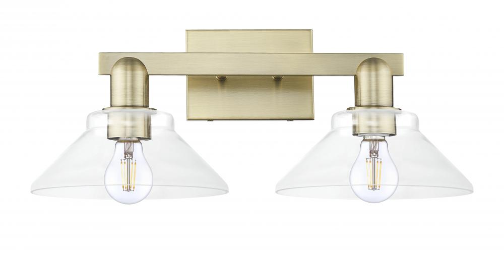 Orwell - 2 Light - 19 inch - Antique Brass - Bath Vanity Light