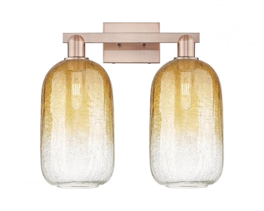 Brookhaven Cloche - 2 Light - 16 inch - Antique Copper - Bath Vanity Light