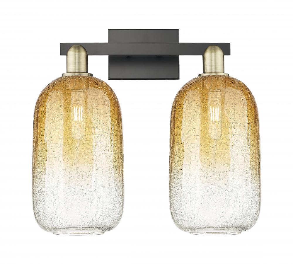 Brookhaven Cloche - 2 Light - 16 inch - Black Antique Brass - Bath Vanity Light