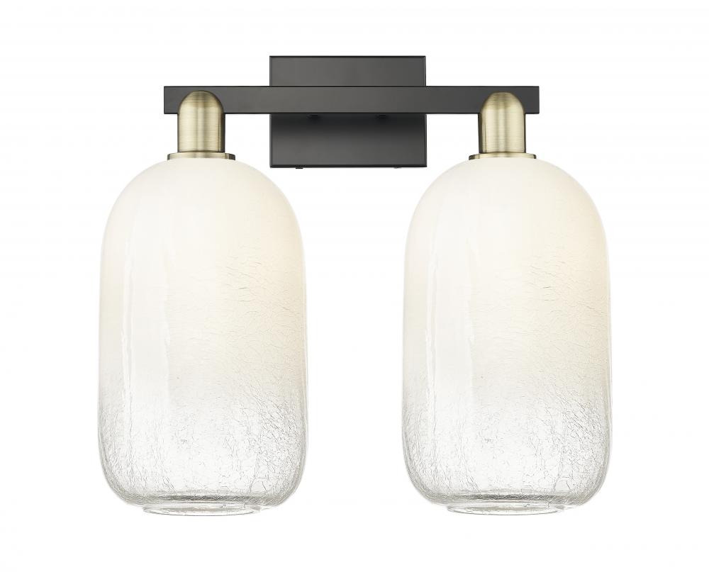 Brookhaven Cloche - 2 Light - 16 inch - Black Antique Brass - Bath Vanity Light