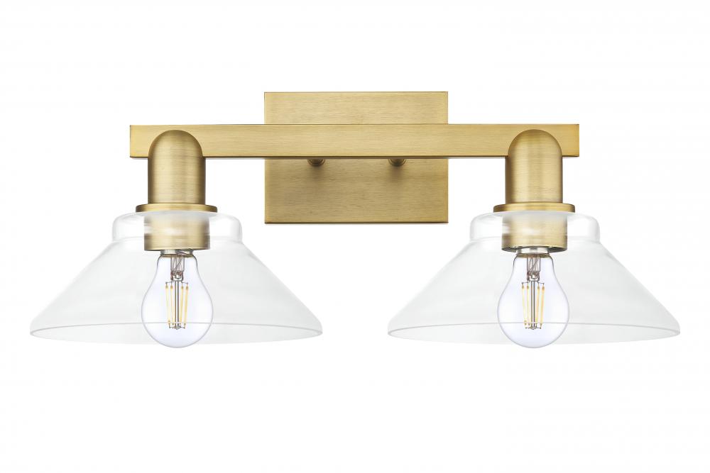 Orwell - 2 Light - 19 inch - Brushed Brass - Bath Vanity Light