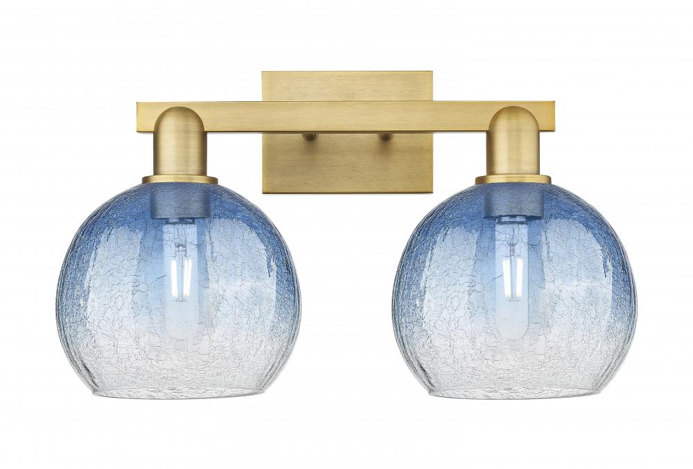 Brookhaven Globe - 2 Light - 16 inch - Brushed Brass - Bath Vanity Light