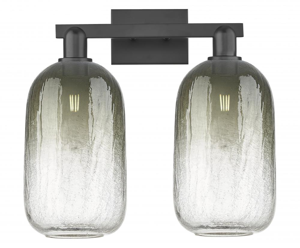 Brookhaven Cloche - 2 Light - 16 inch - Matte Black - Bath Vanity Light