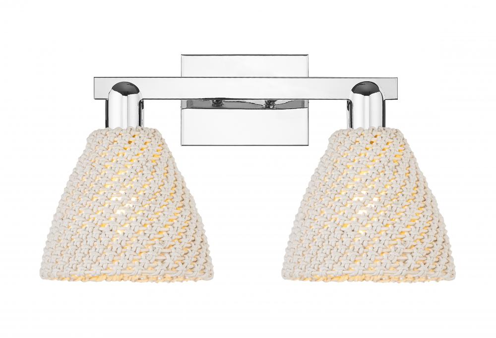 Bristol Natural - 2 Light - 16 inch - Polished Chrome - Bath Vanity Light